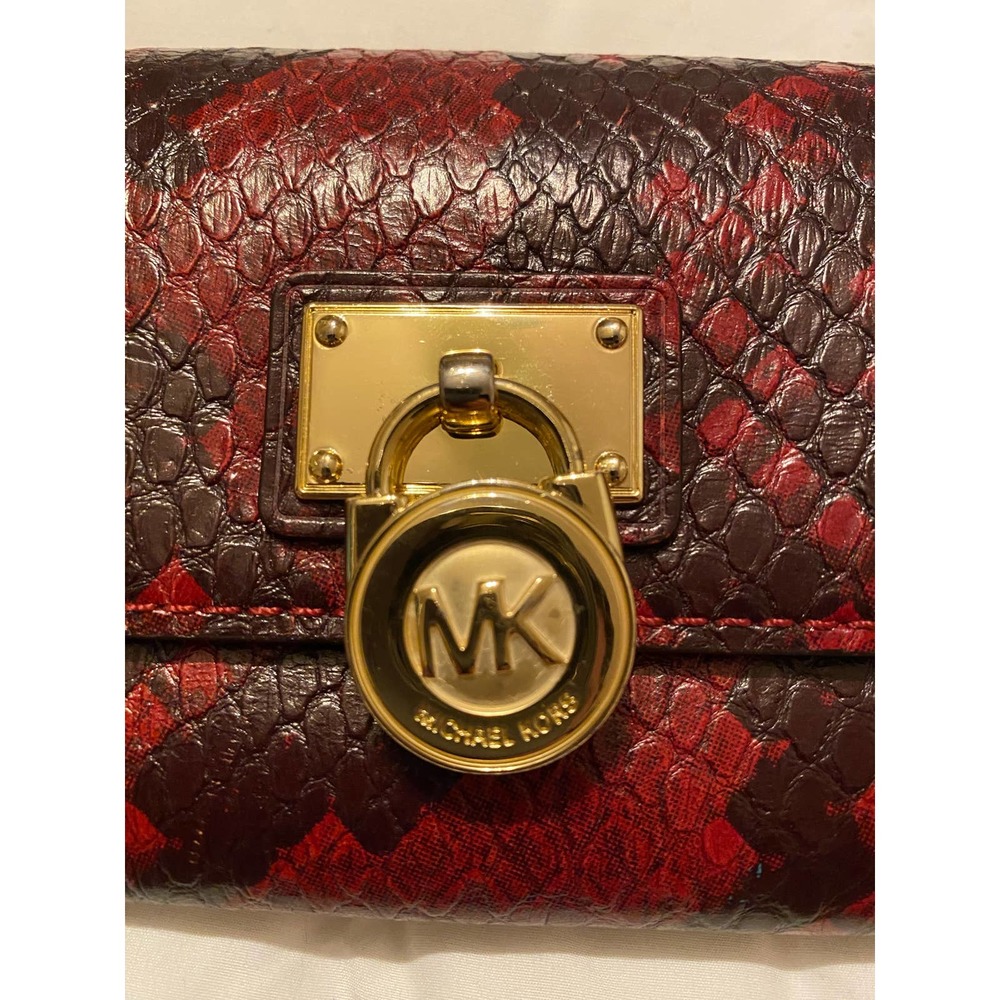 Michael Kors Red “Alligator Skin” Wallet